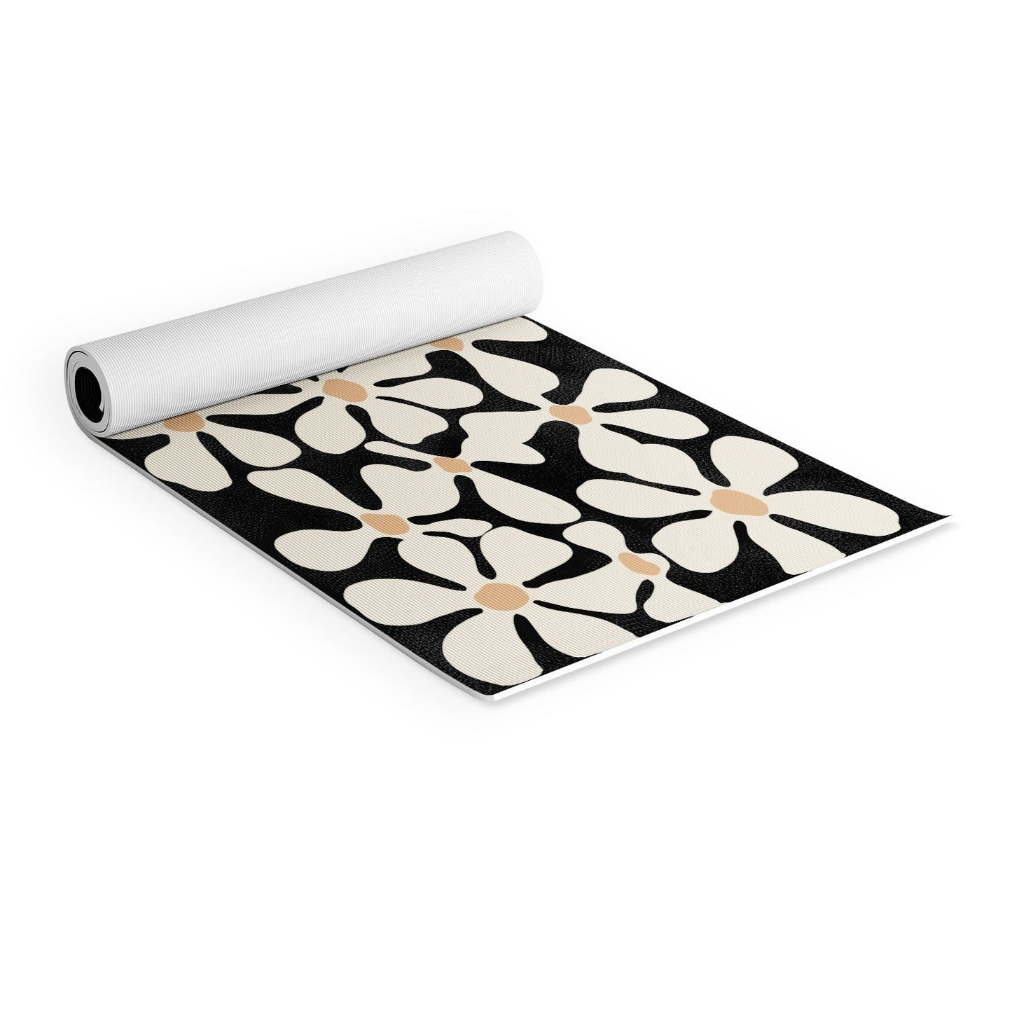 DorisciciArt Midnight Bohemian Floral Yoga Mat