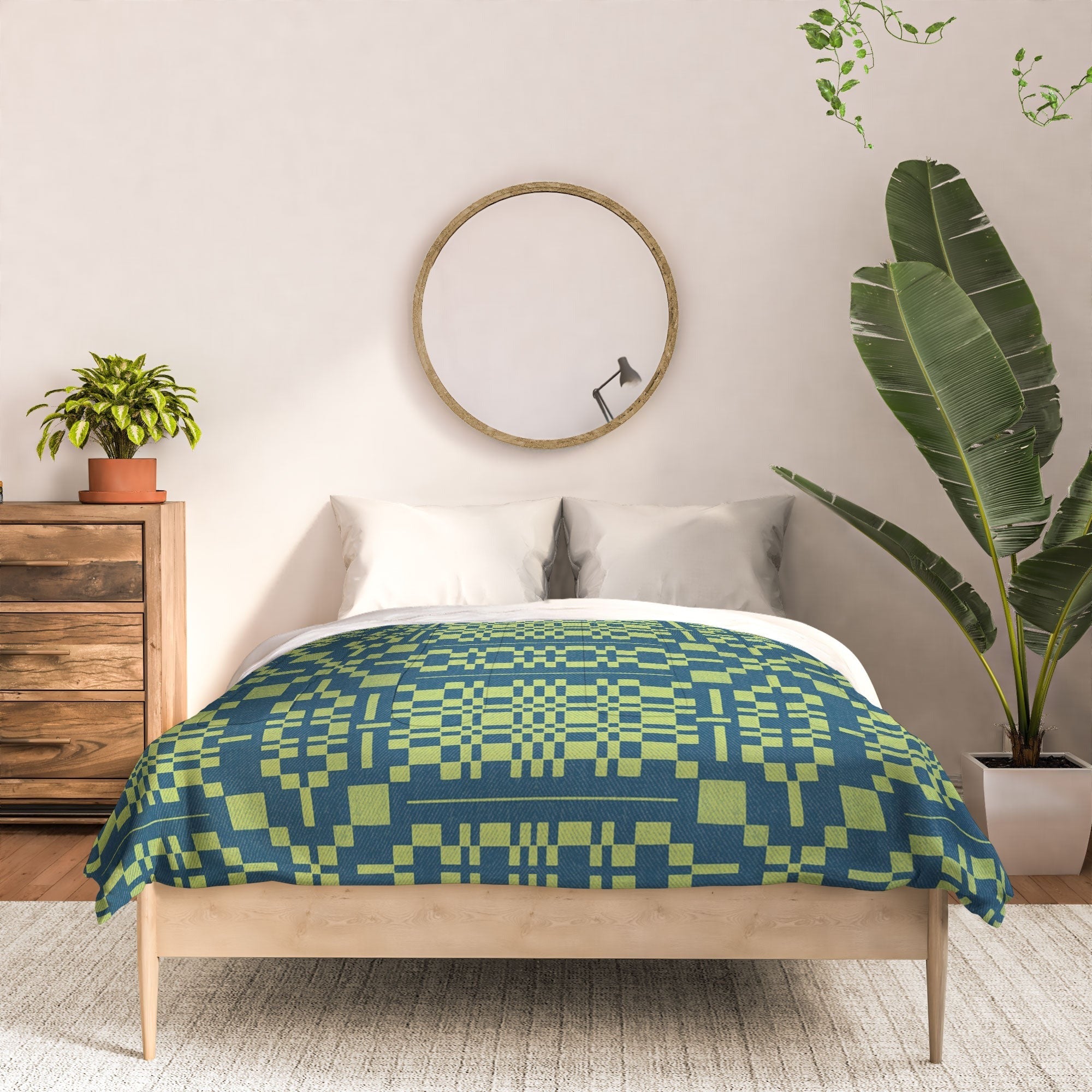 Marta Barragan Camarasa Nostalgic Grid Design Comforter