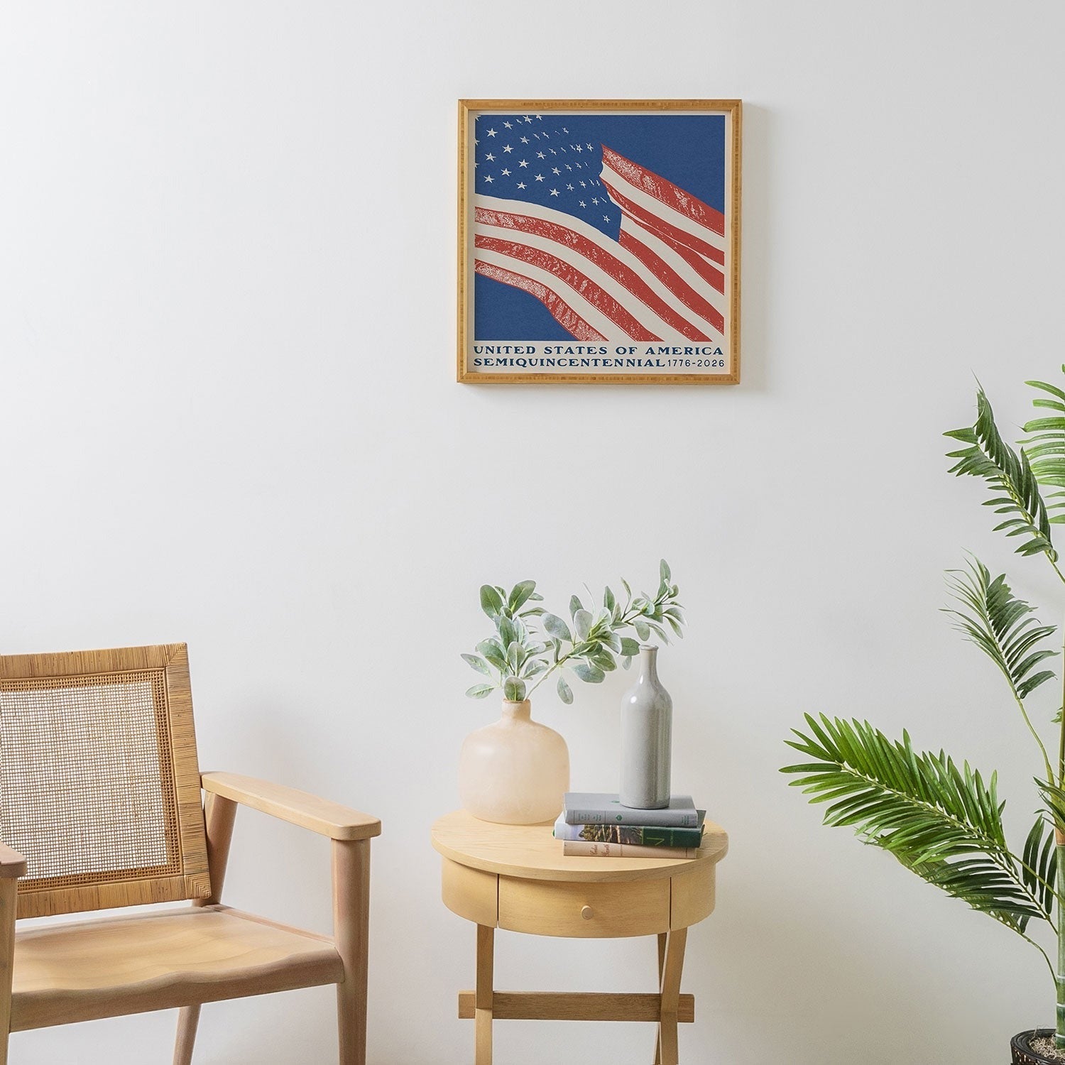 DENY Designs Stars n Stripes Semiquincentennial Framed Wall Art