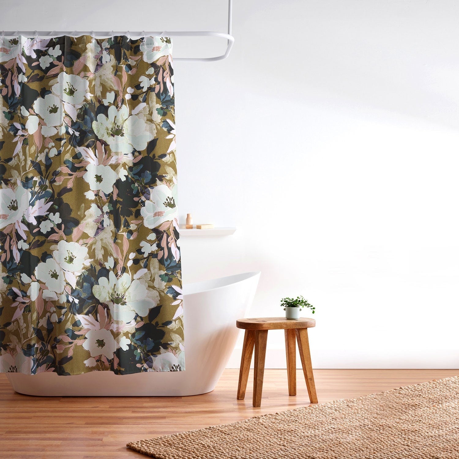 Marta Barragan Camarasa Romantic Floral Fusion Shower Curtain