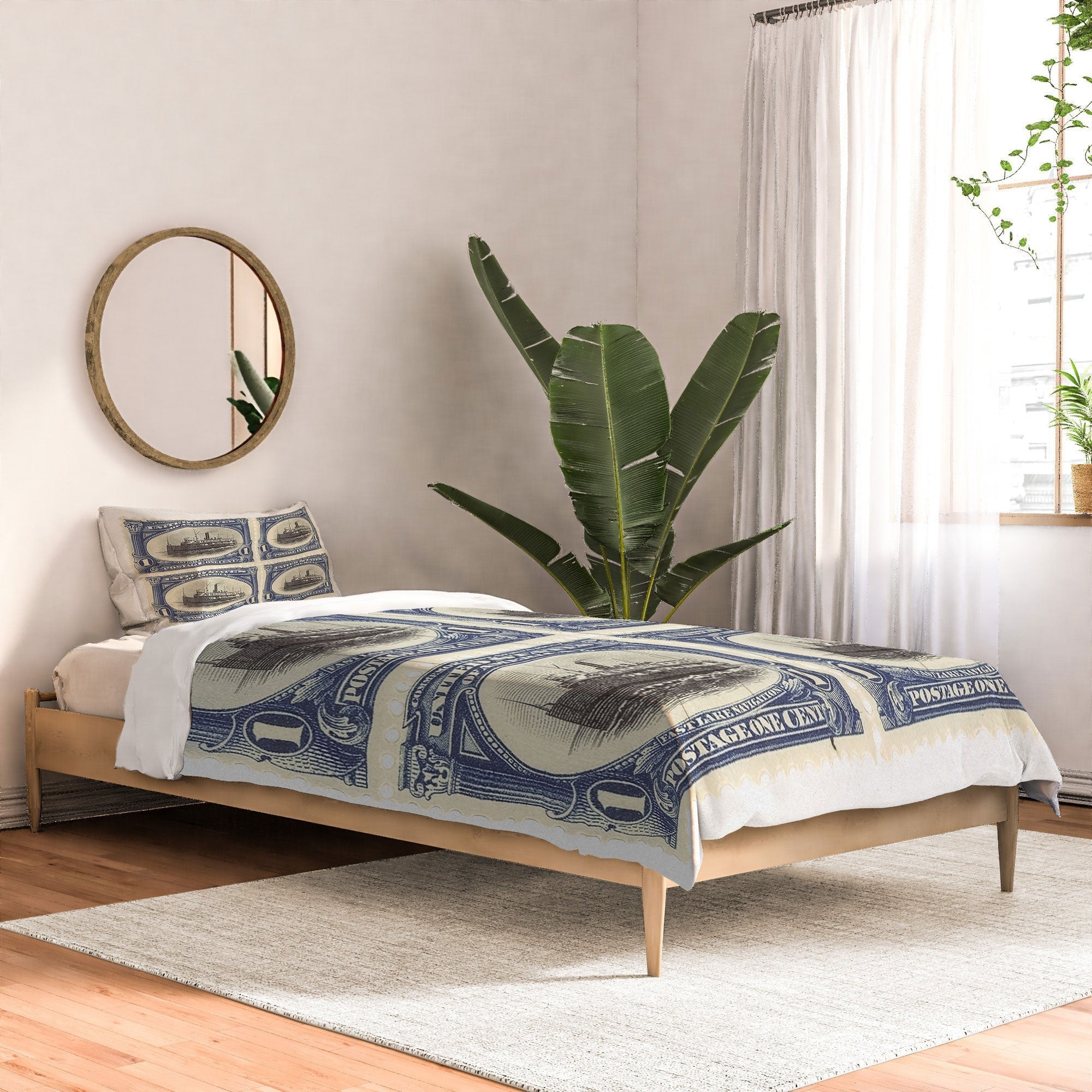 DENY Designs 1901 1c Fast Lake Navigation Stamps Comforter