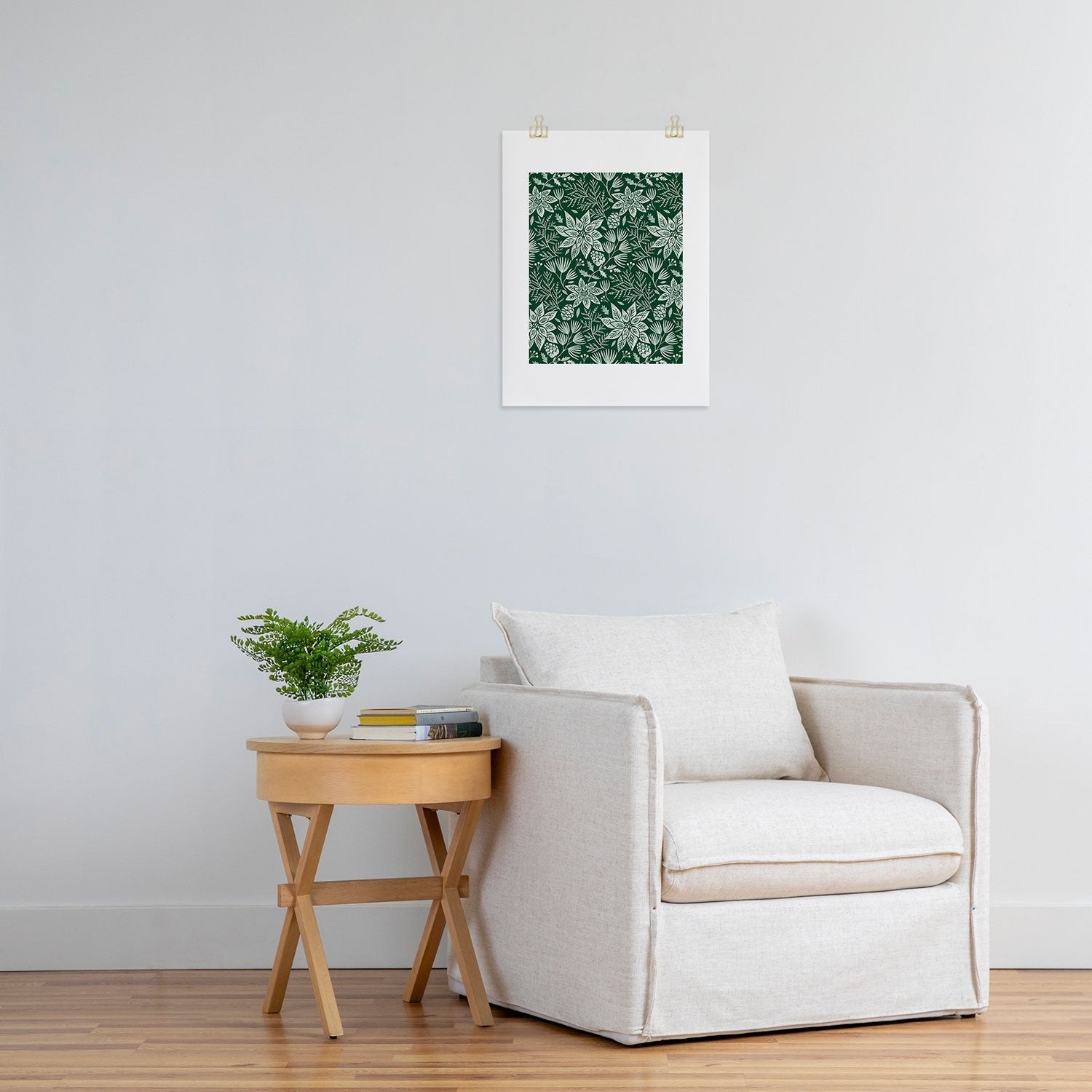 Pimlada Phuapradit Christmas Poinsettia Art Print