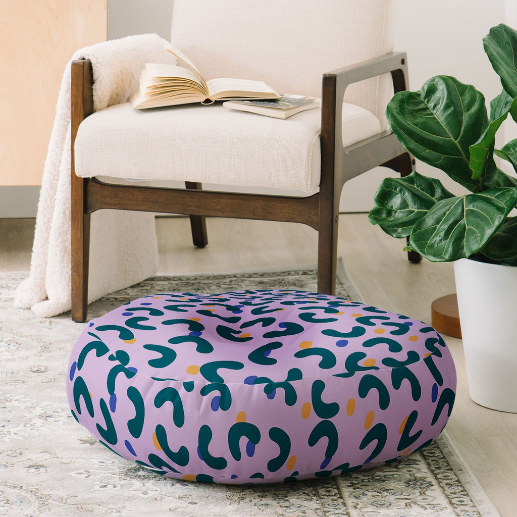 Camilla Foss Pebbles Mix Floor Pillow Round
