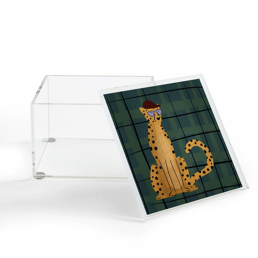 Design by Spark Cheetah Cool Cat Acrylic Box