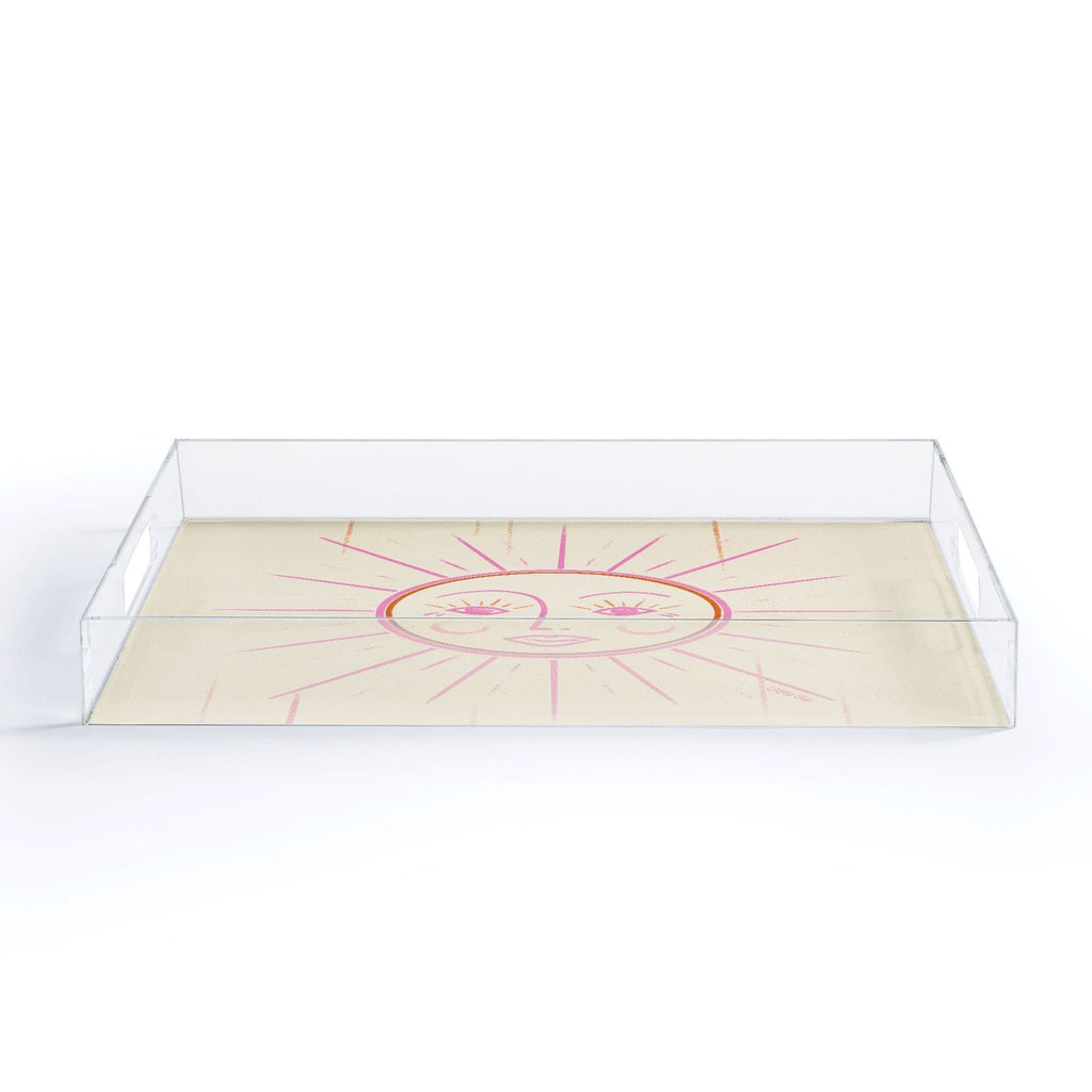 Little Om Celestial Sun cream Acrylic Tray