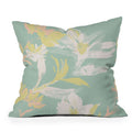 Gabriela Fuente Emma Floral Mint Outdoor Throw Pillow