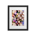 Ninola Design Botanic Retreat Ombre Abstract Watercolor Flowers Pink gold Framed Art Print