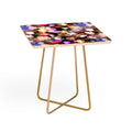 Ninola Design Botanic Retreat Ombre Abstract Watercolor Flowers Pink gold Side Table
