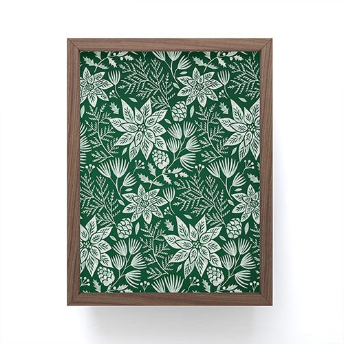 Pimlada Phuapradit Christmas Poinsettia Framed Mini Art Print