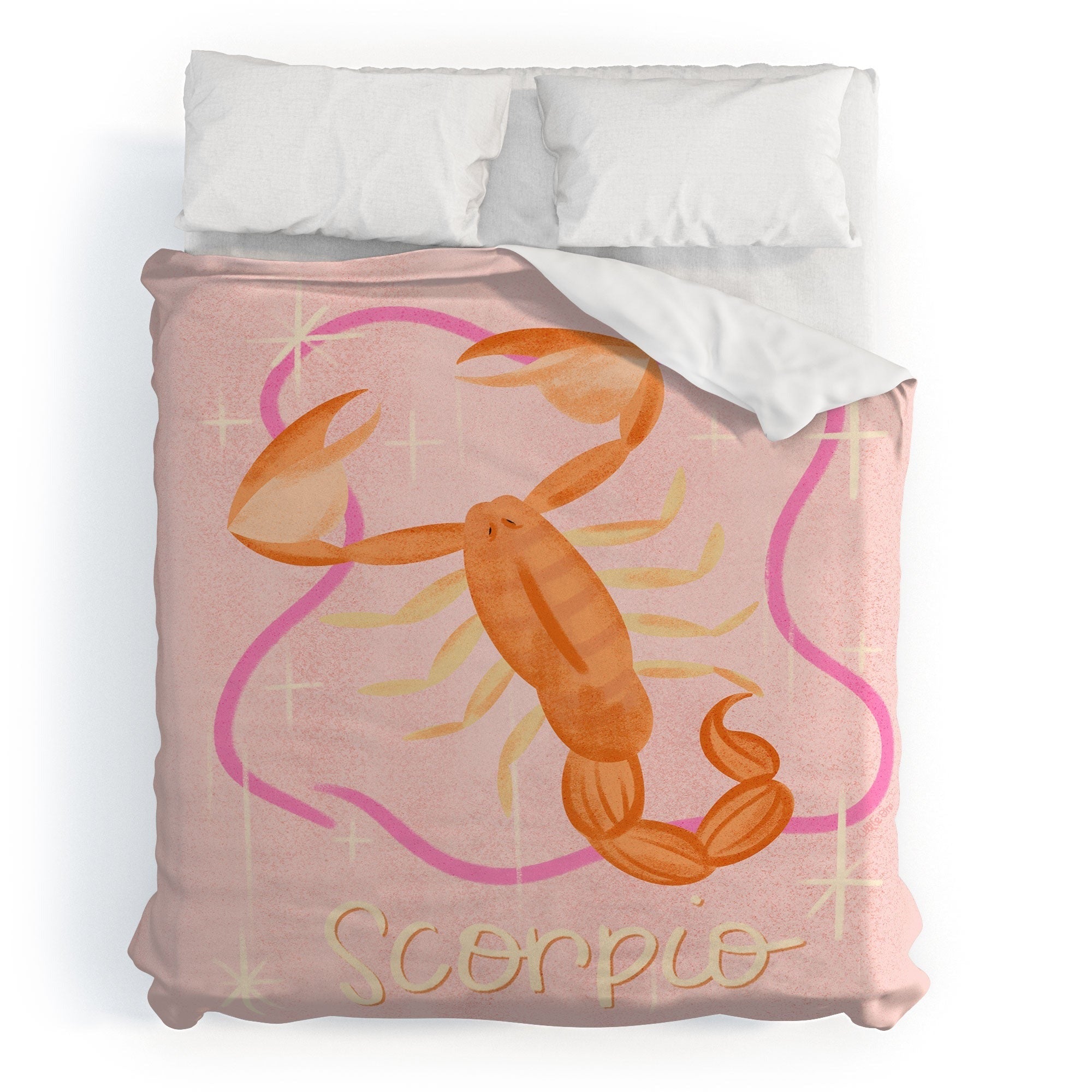 Little Om Zodiac Sign Scorpio Duvet Cover