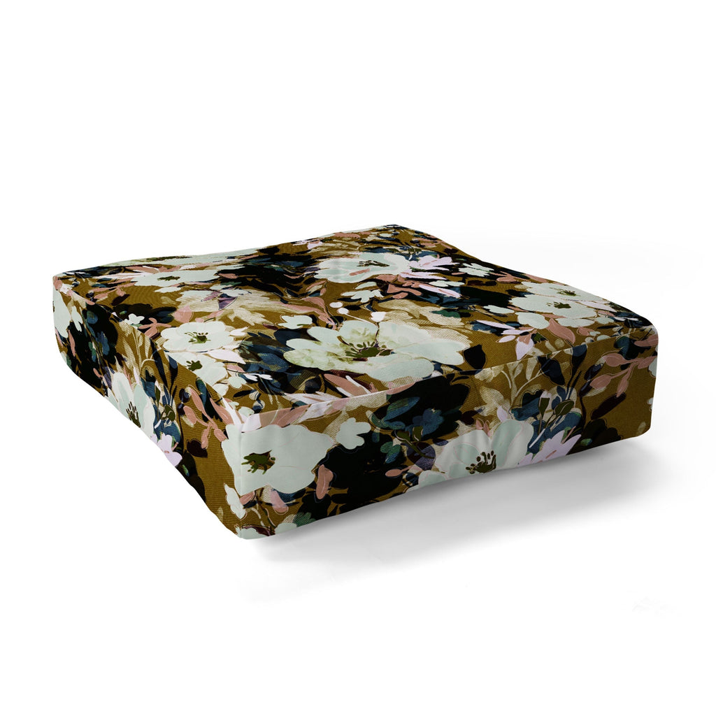 Marta Barragan Camarasa Romantic Floral Fusion Floor Pillow Square
