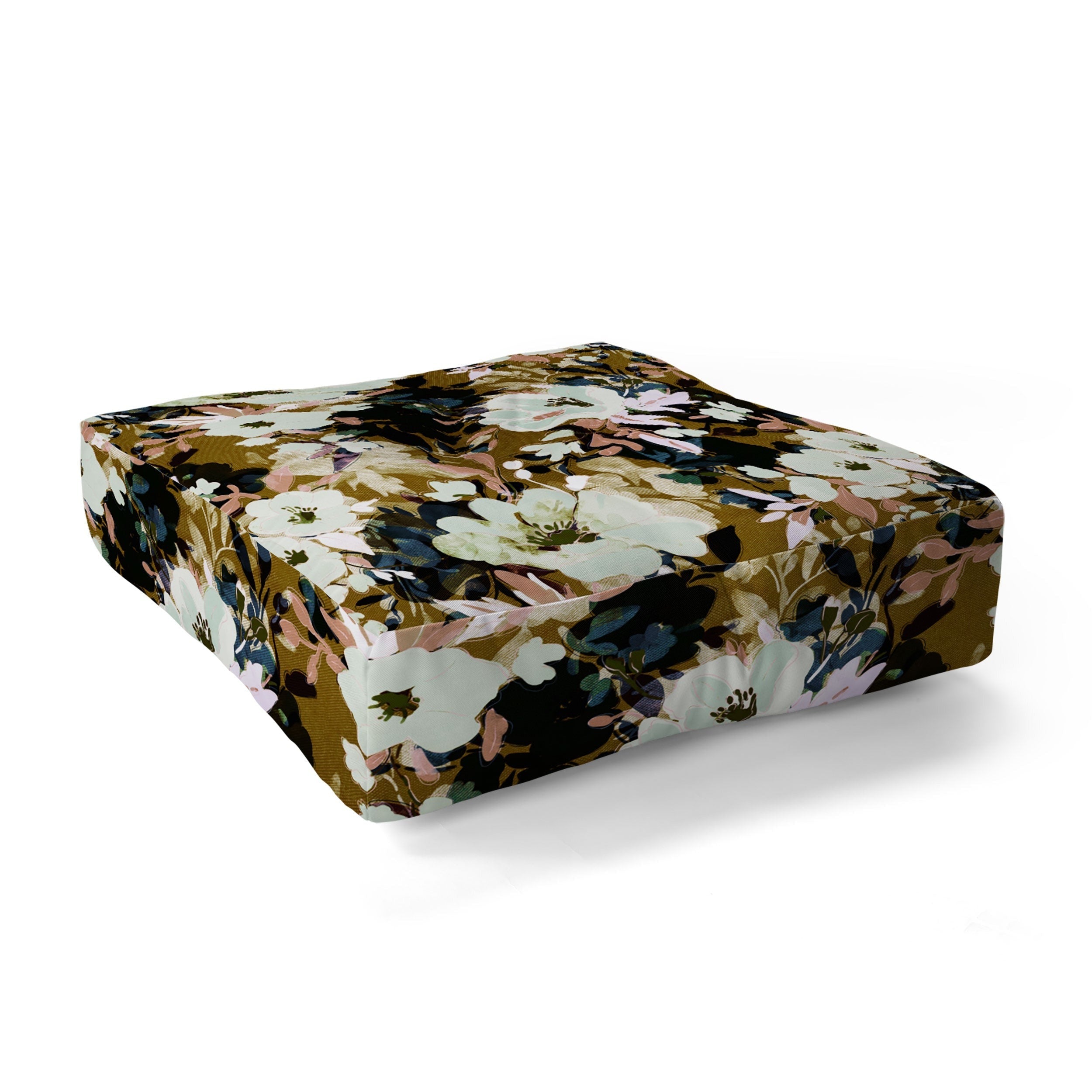 Marta Barragan Camarasa Romantic Floral Fusion Floor Pillow Square