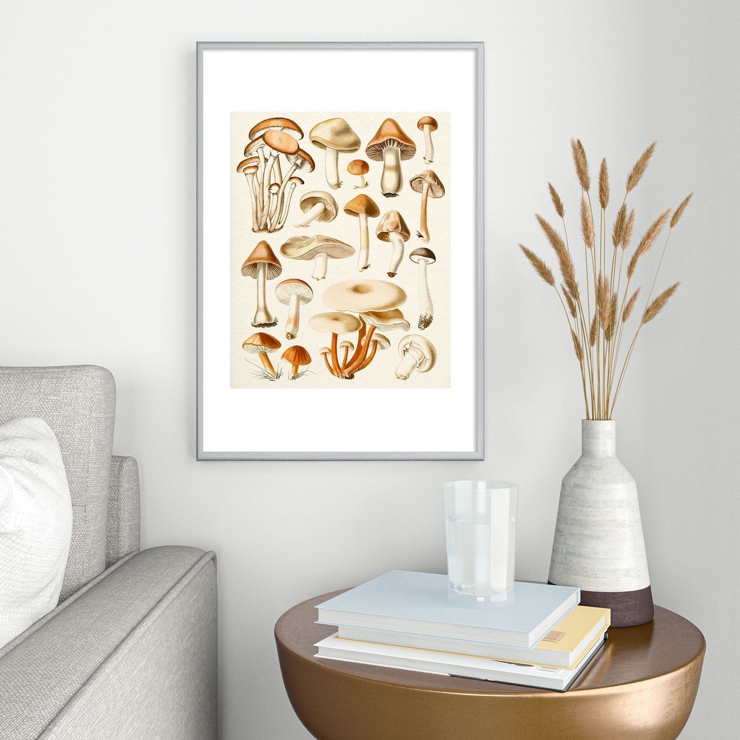 Gal Design Mushrooms Collection Metal Framed Art Print