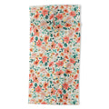 Ninola Design Botanic Retreat Tropical Whimsical Flowers Coral Green Beach Towel
