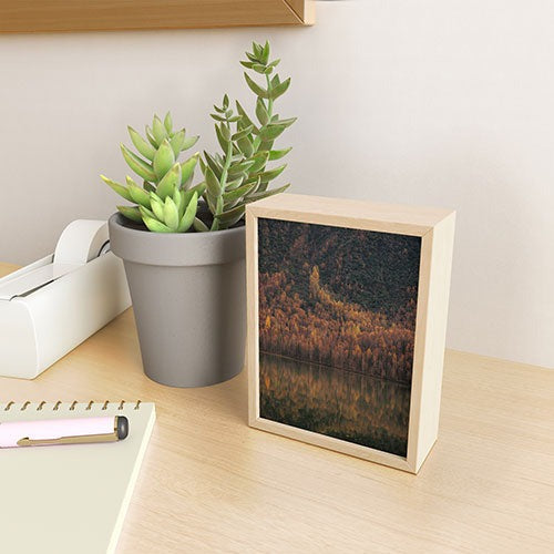 Hannah Kemp Fall Lake Framed Mini Art Print