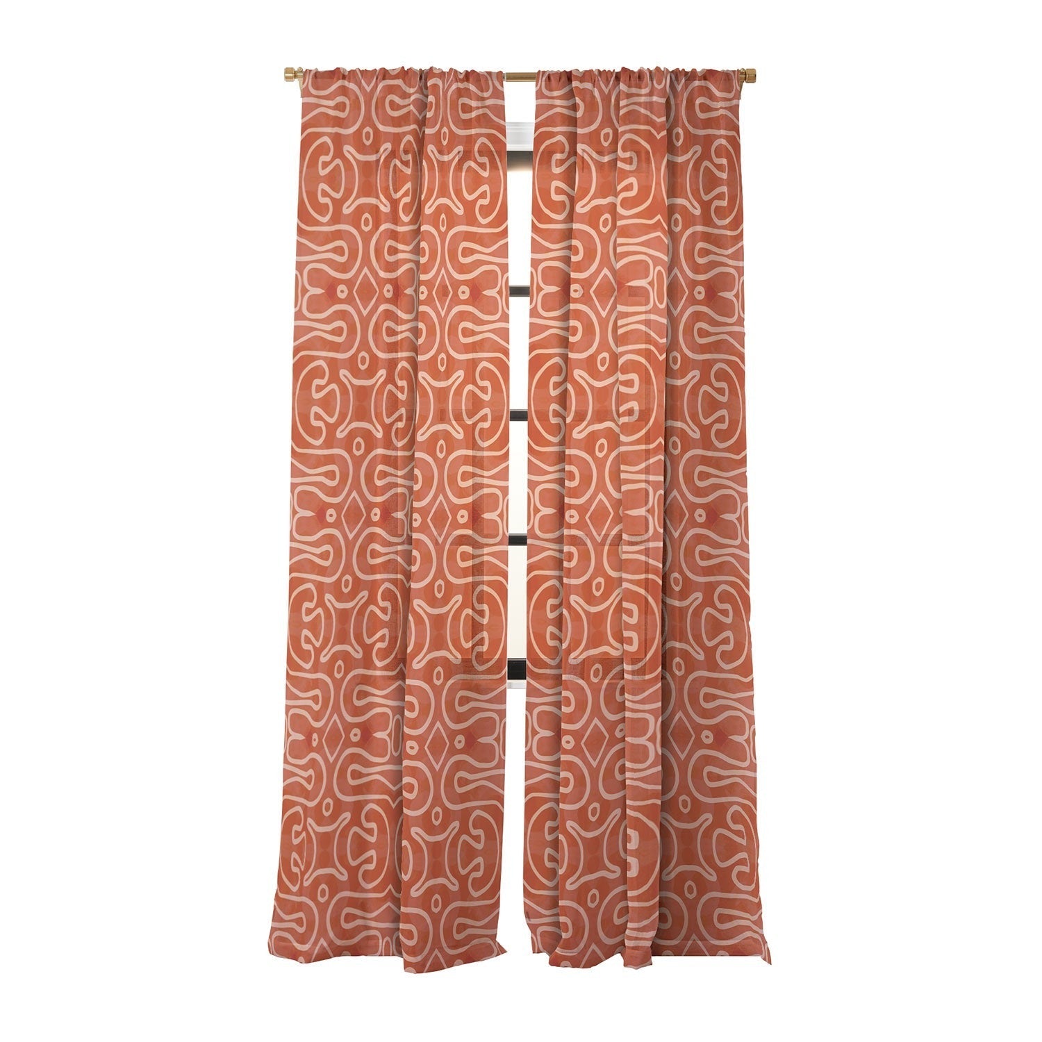 Mirimo Venexiana Burnt Orange Sheer Non Repeat