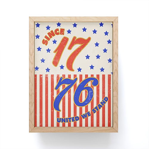 DENY Designs 1776 Stars Framed Mini Art Print