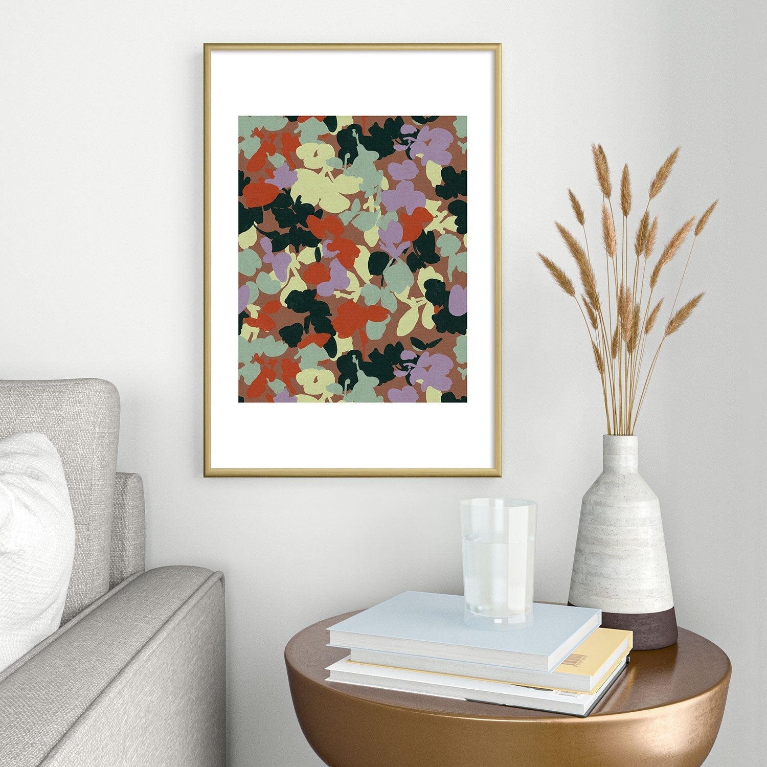 Marta Barragan Camarasa Retro Bloom Medley Metal Framed Art Print