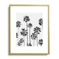 Gal Design Black And White Palms Metal Framed Art Print
