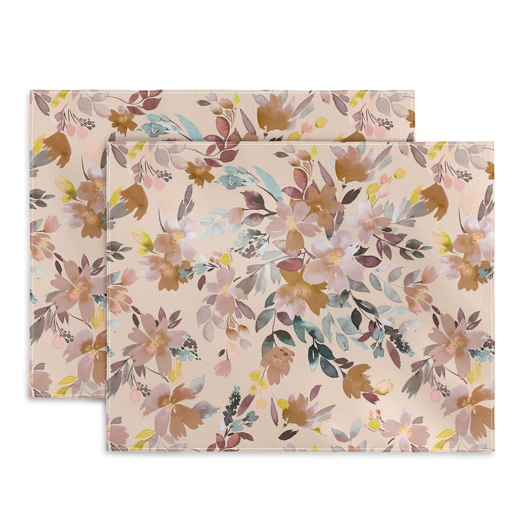 Ninola Design Botanic Retreat Floral Oleander Whimsical Soft Pink Placemat