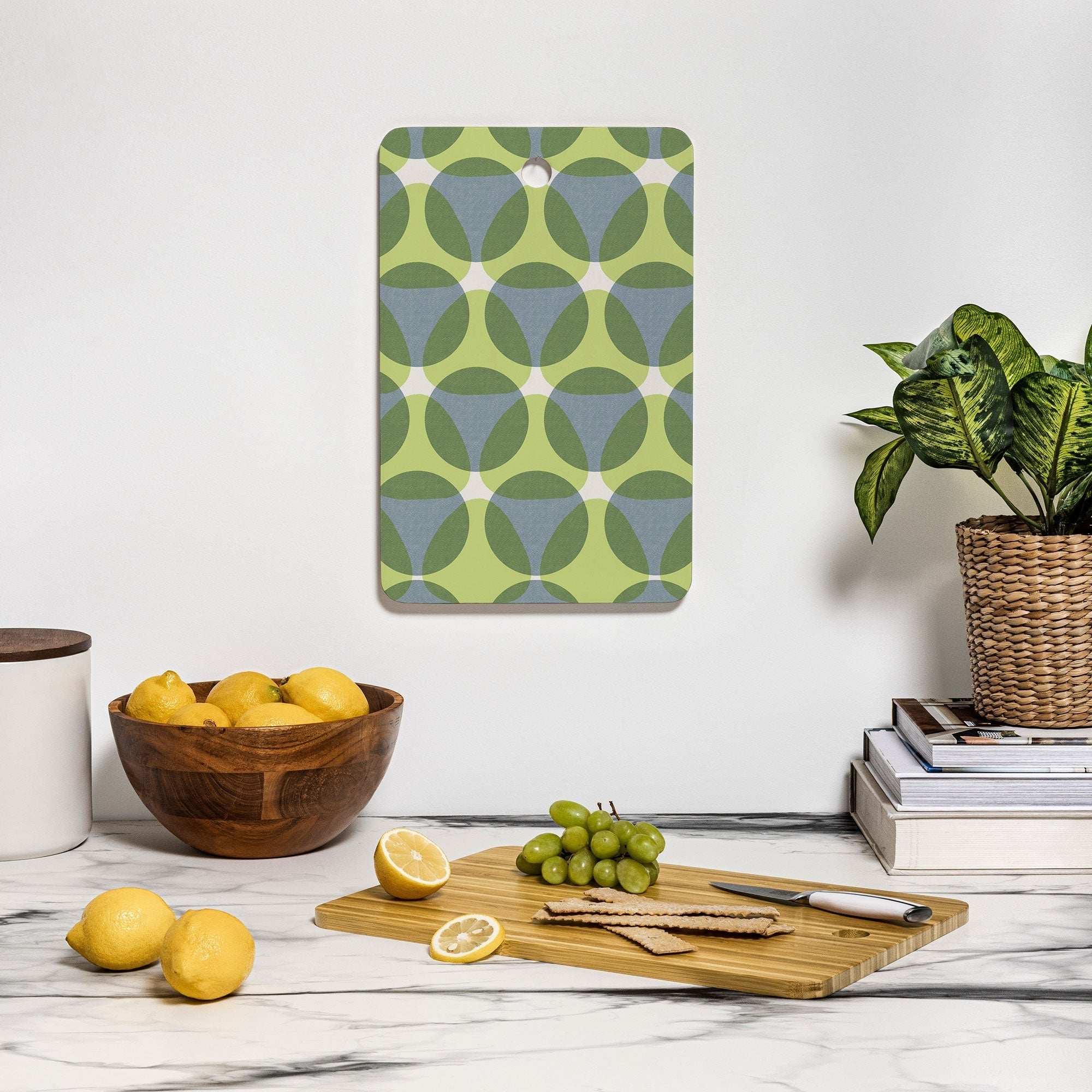 Marta Barragan Camarasa Stylish Retro Circle Cutting Board Rectangle