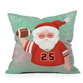 Design by Spark Sporty Football Santa Throw Pillow