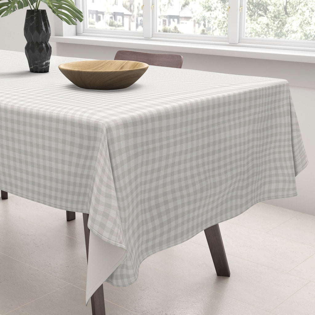 Colour Poems Gingham Plaid Pattern Cloud White Tablecloth