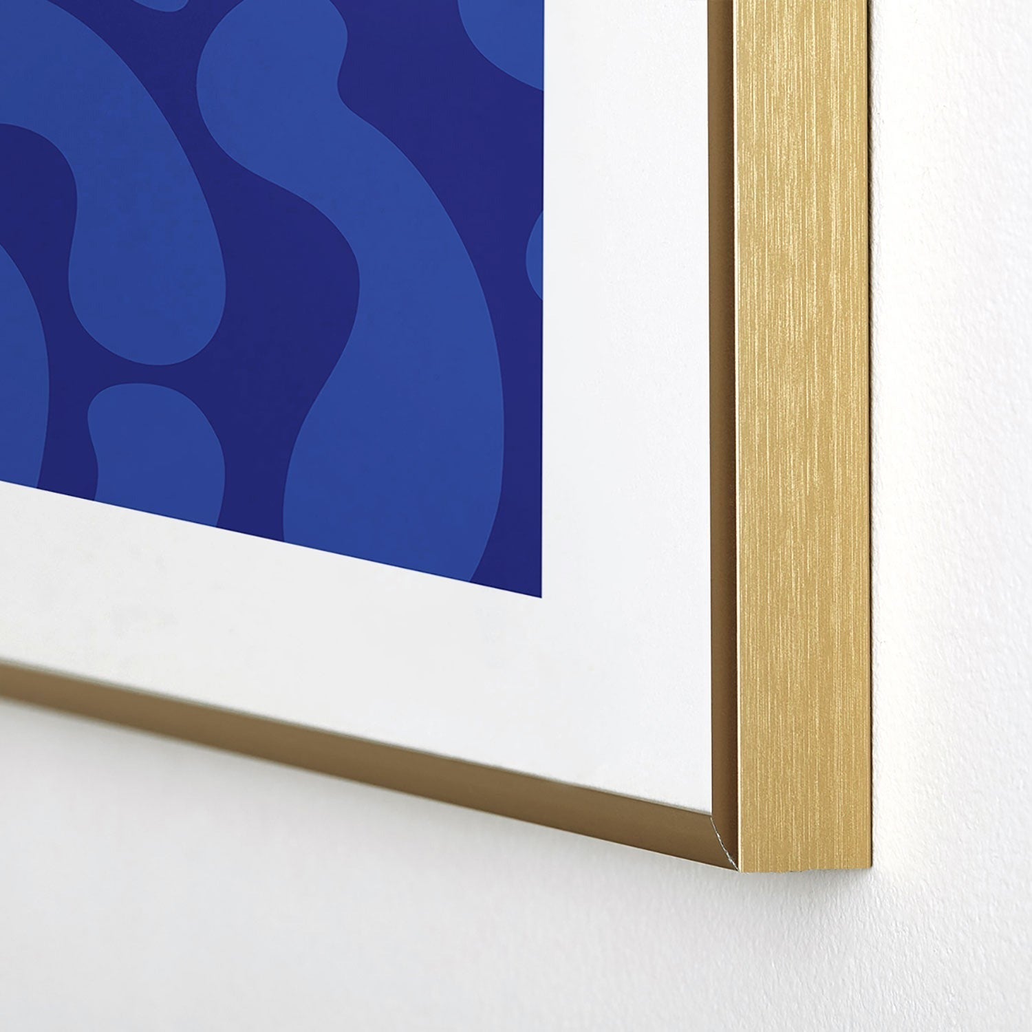 Camilla Foss Blue Pebble Metal Framed Art Print