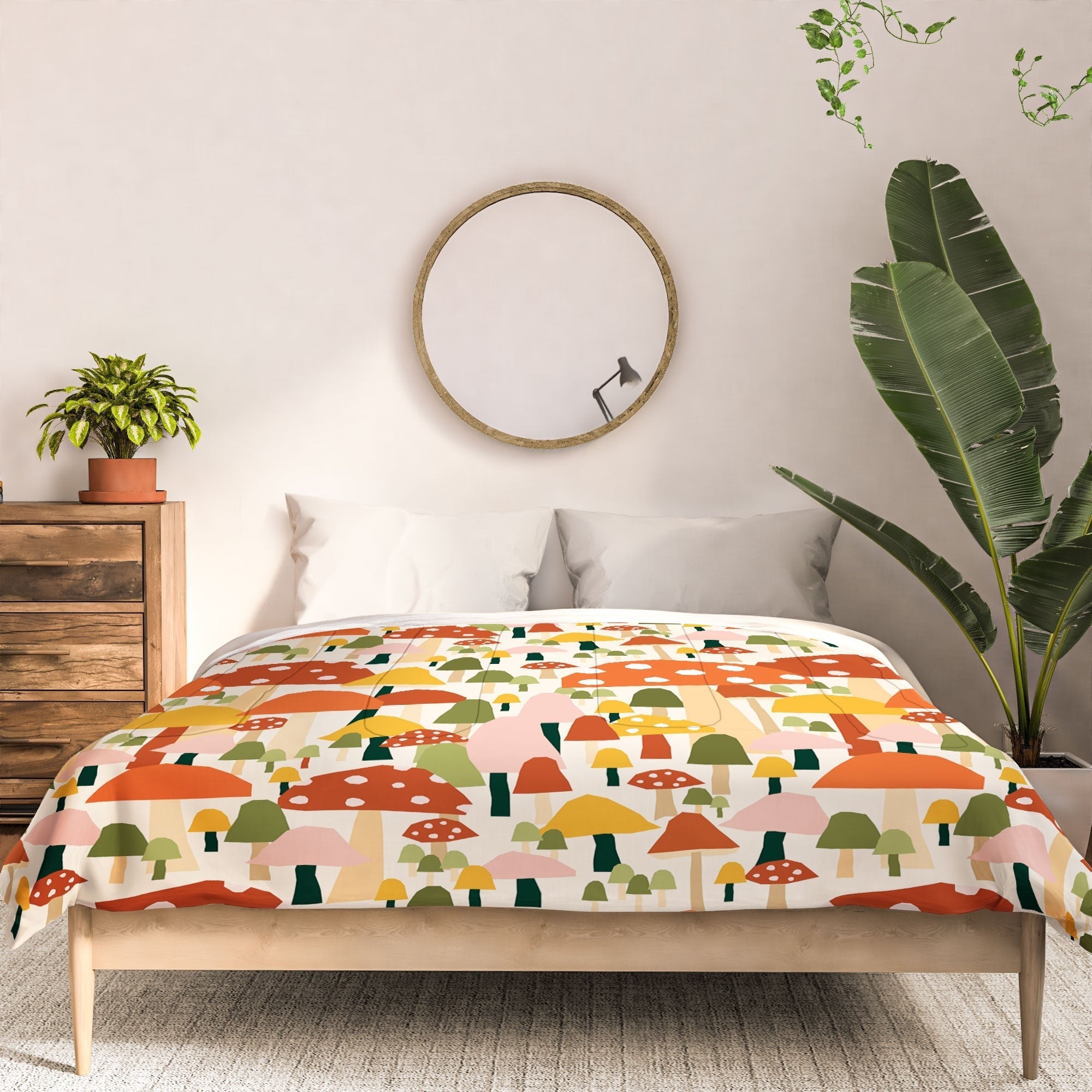 Valeria Frustaci autumnal mushrooms Comforter