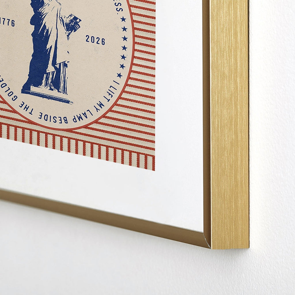 DENY Designs Life Liberty Metal Framed Art Print
