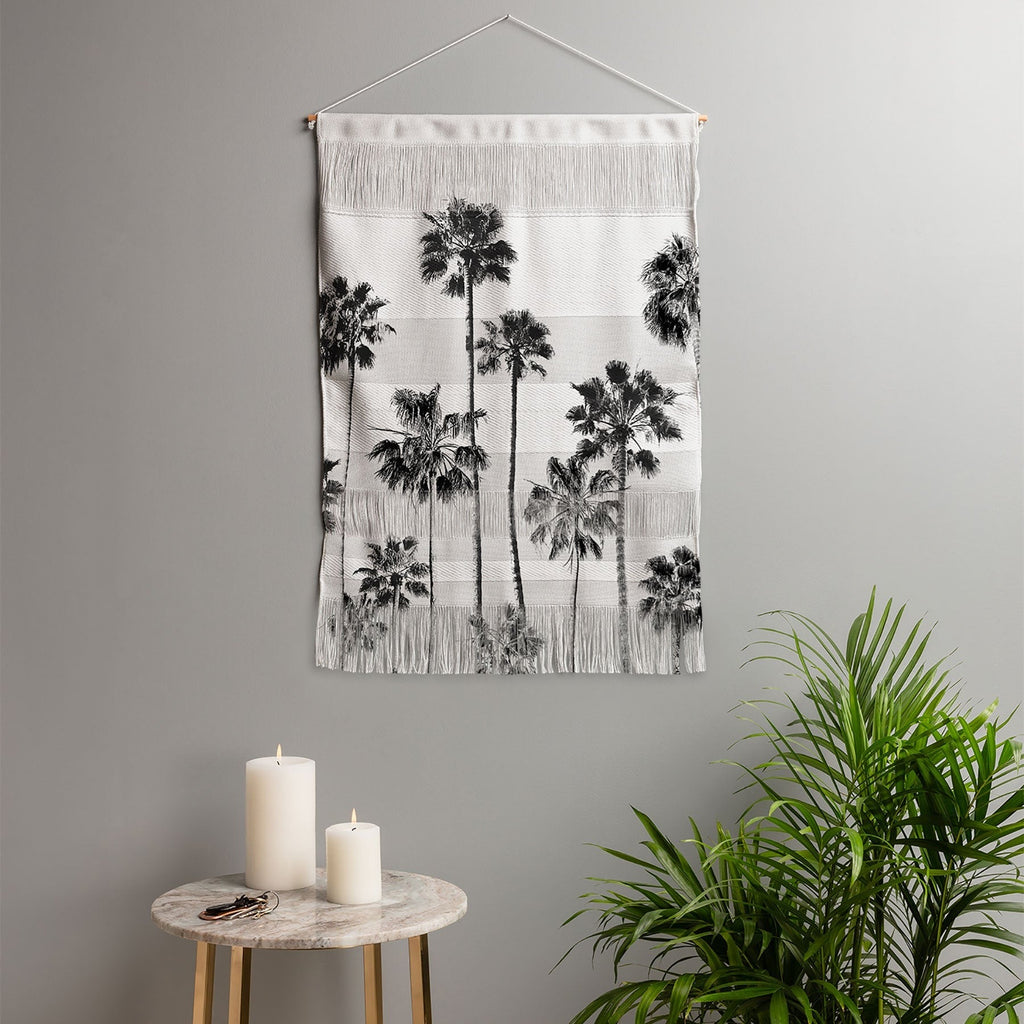Gal Design Black And White Palms Wall Hanging Portrait
