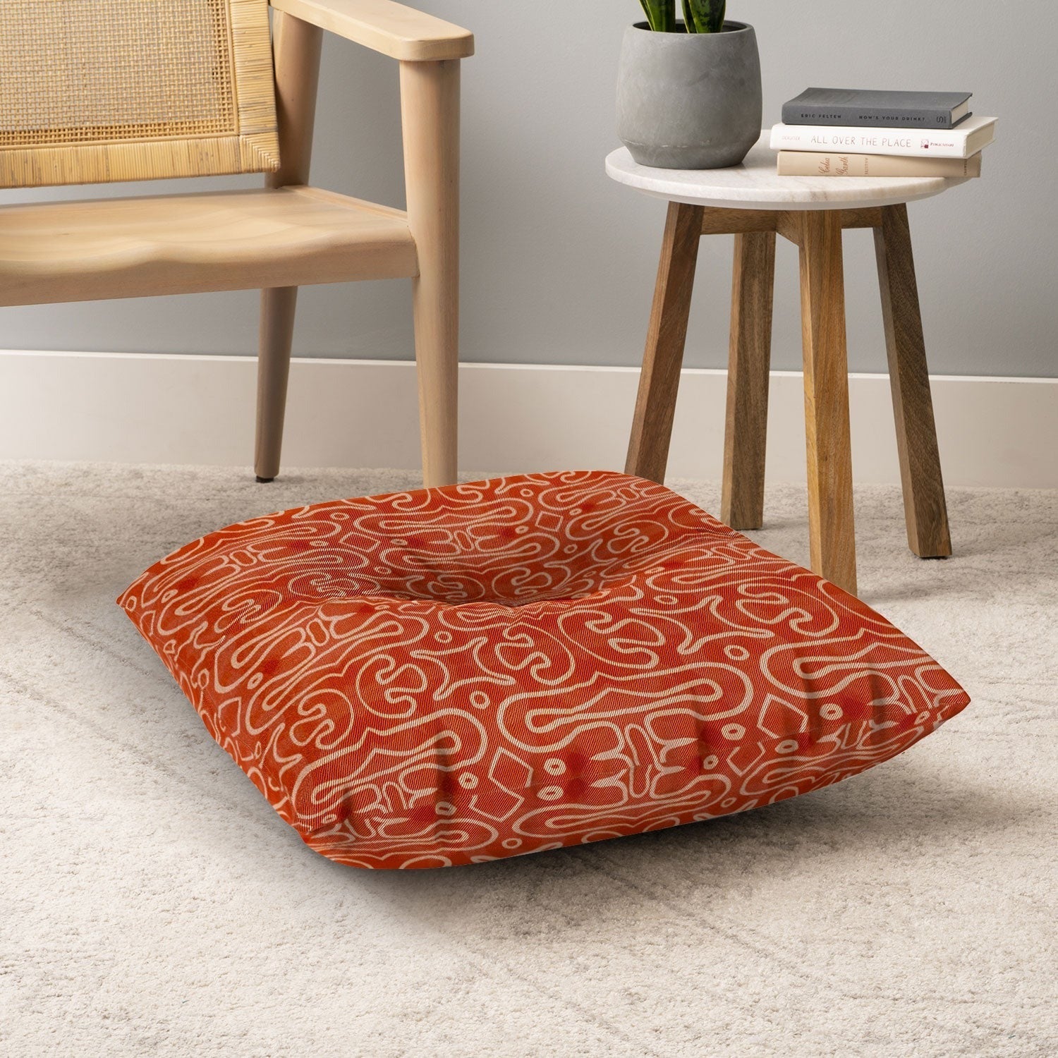 Mirimo Venexiana Burnt Orange Floor Pillow Square