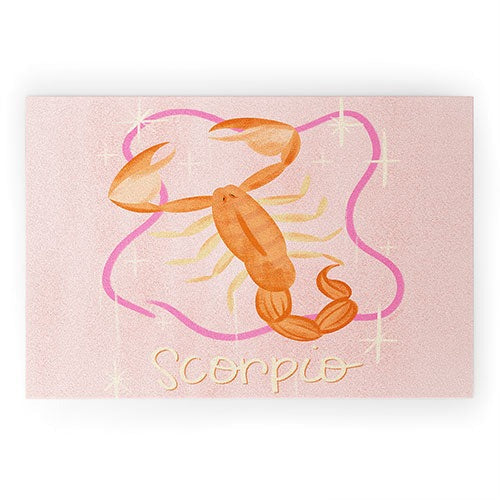 Little Om Zodiac Sign Scorpio Welcome Mat