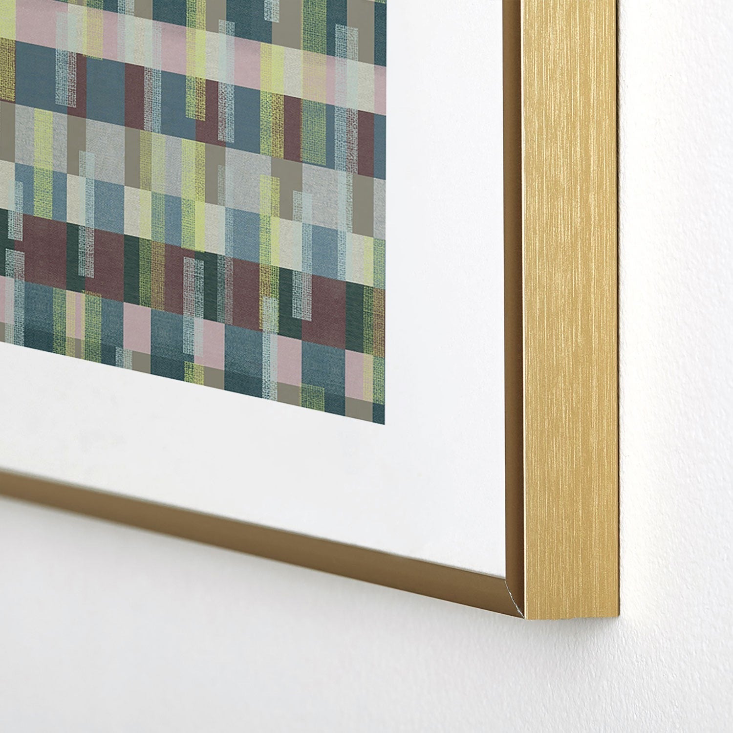 Marta Barragan Camarasa Dynamic Linear Blocks Metal Framed Art Print