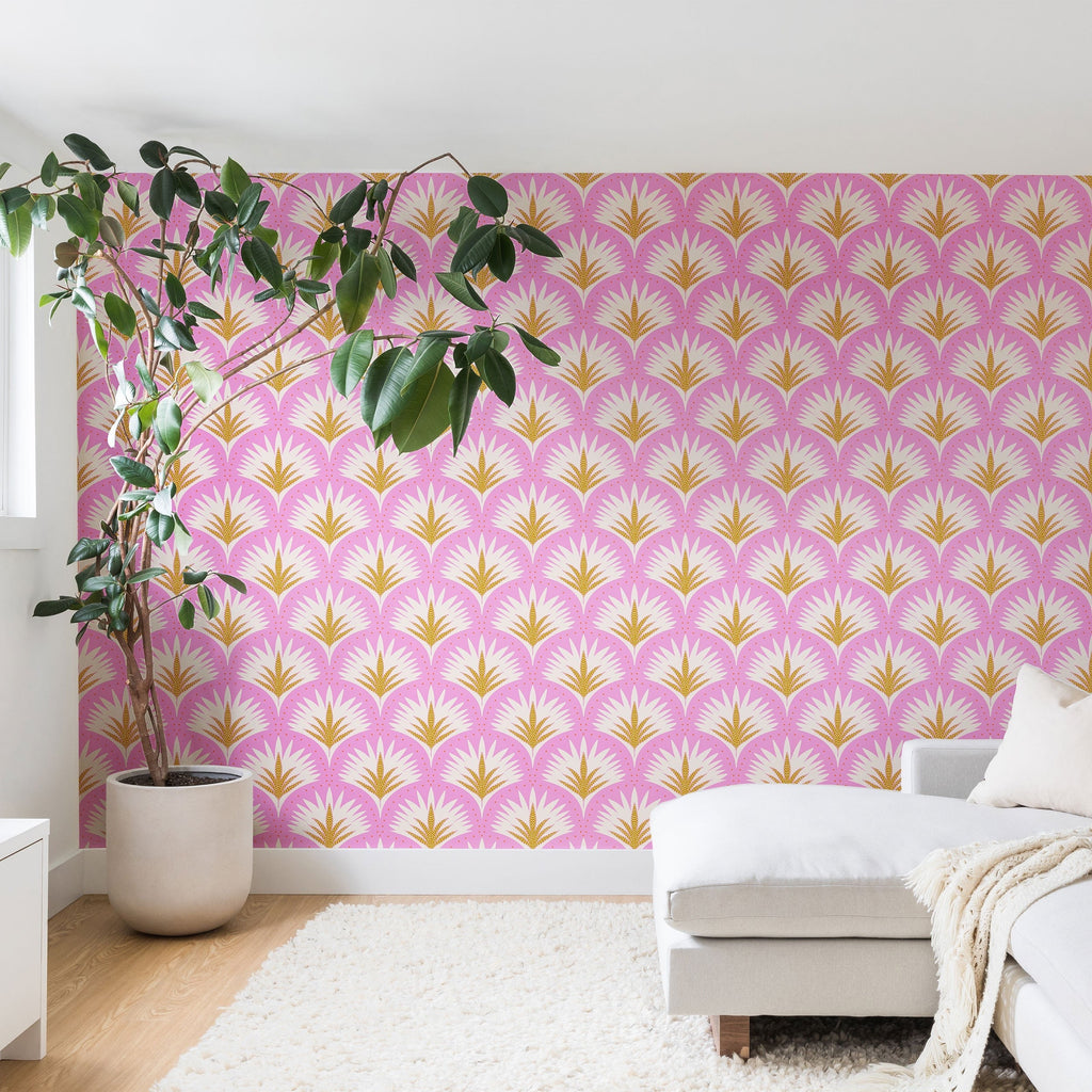 Jennifer Labre Pink Palmetto Wall Mural