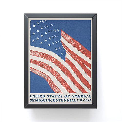 DENY Designs Stars n Stripes Semiquincentennial Framed Mini Art Print