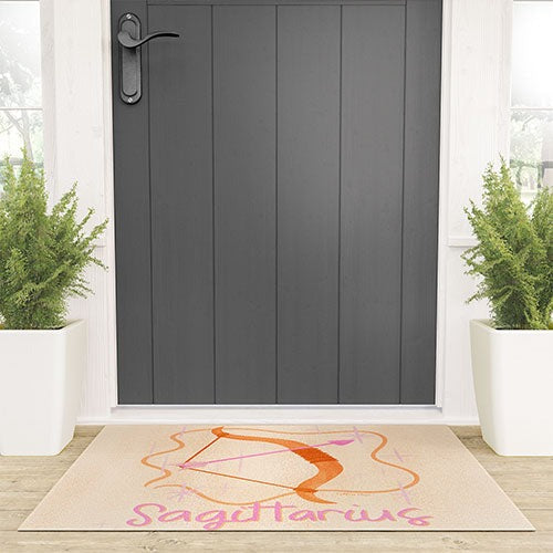 Little Om Zodiac Sign Sagittarius Welcome Mat