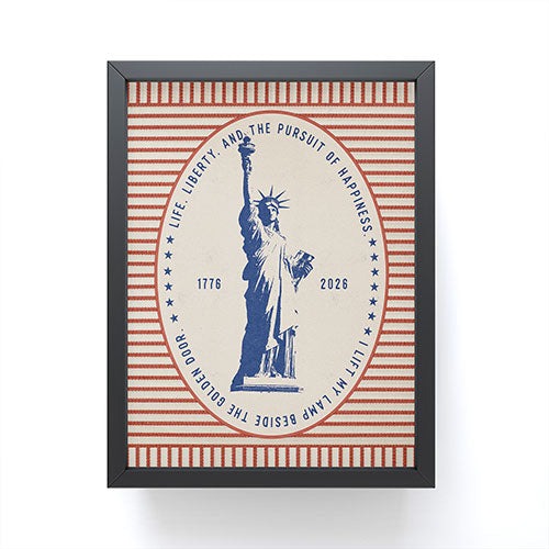 DENY Designs Life Liberty Framed Mini Art Print