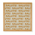 Jessica Molina Salute Gold Pattern on Cream Framed Wall Art