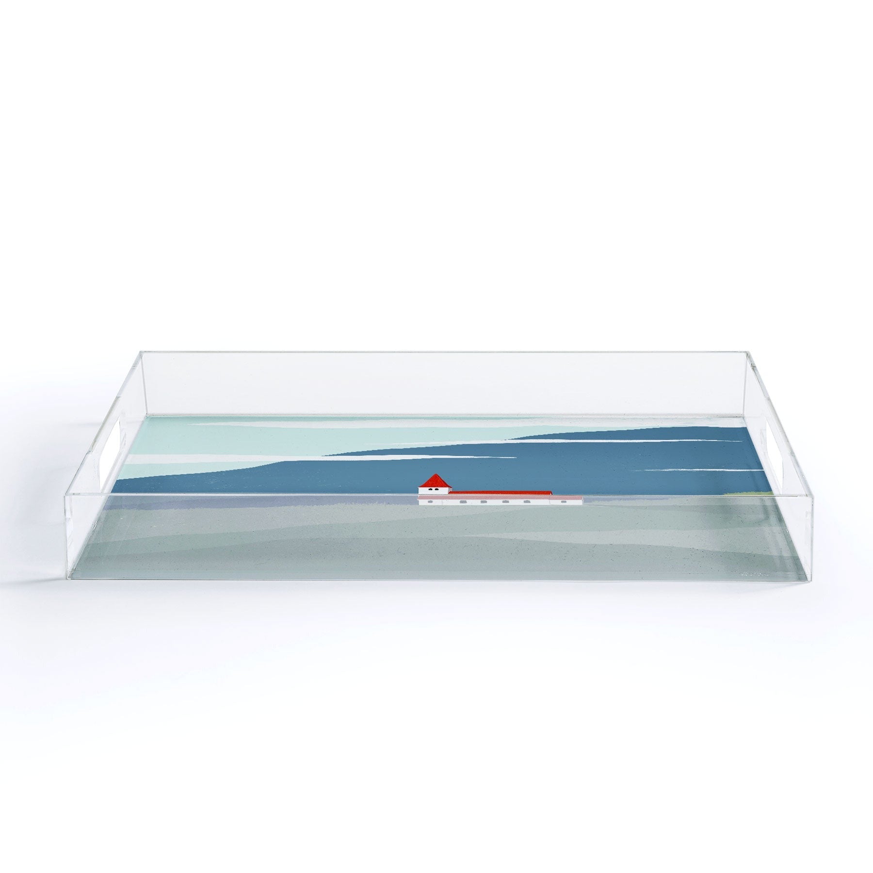Valeria Frustaci Red roof in Iceland Acrylic Tray