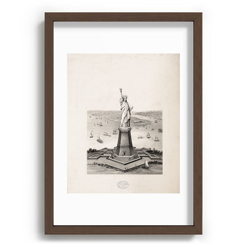 DENY Designs Vintage Lady Liberty Recessed Framing Rectangle
