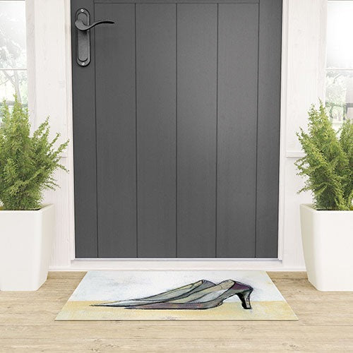 Sophia Buddenhagen Grey Stiletto Welcome Mat