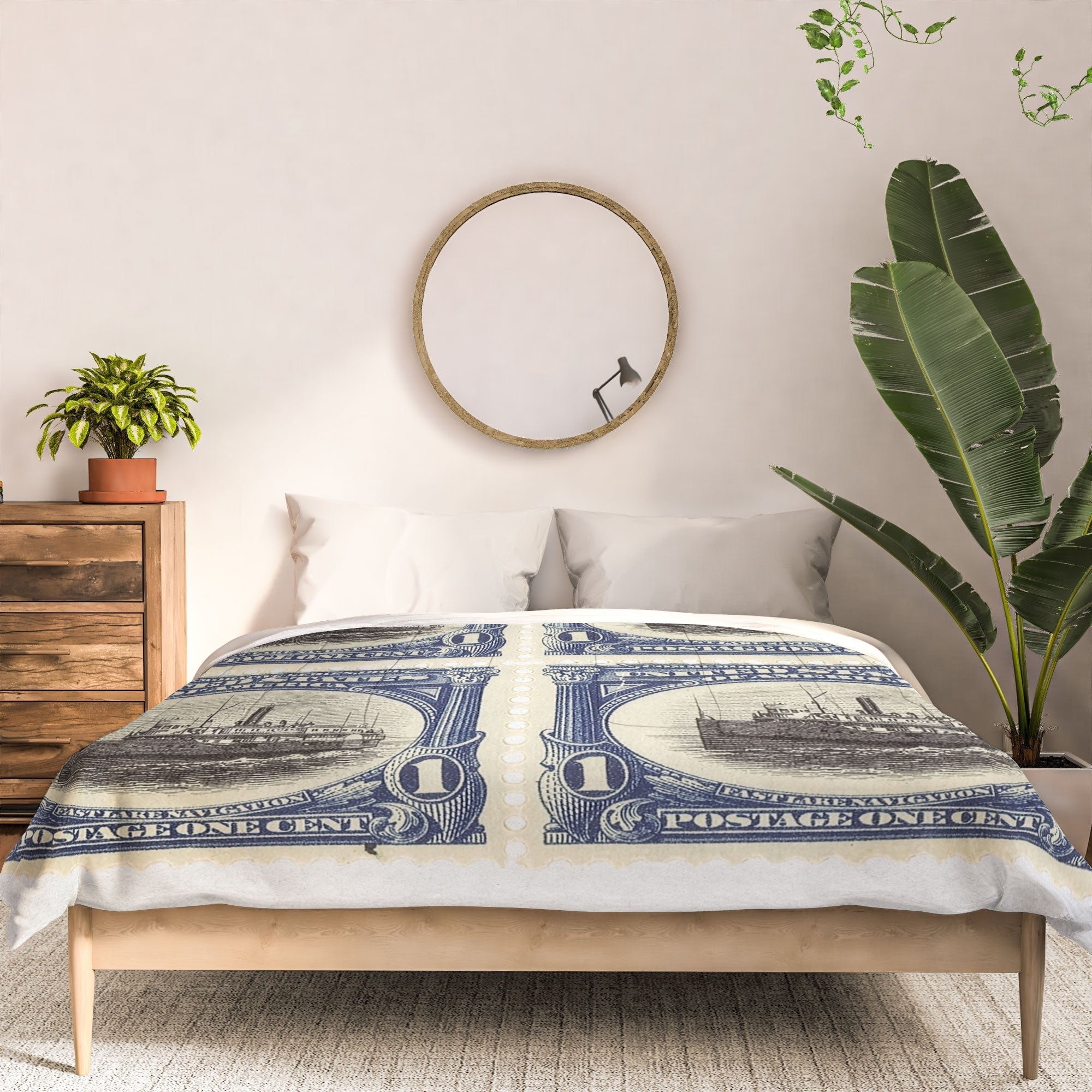 DENY Designs 1901 1c Fast Lake Navigation Stamps Comforter