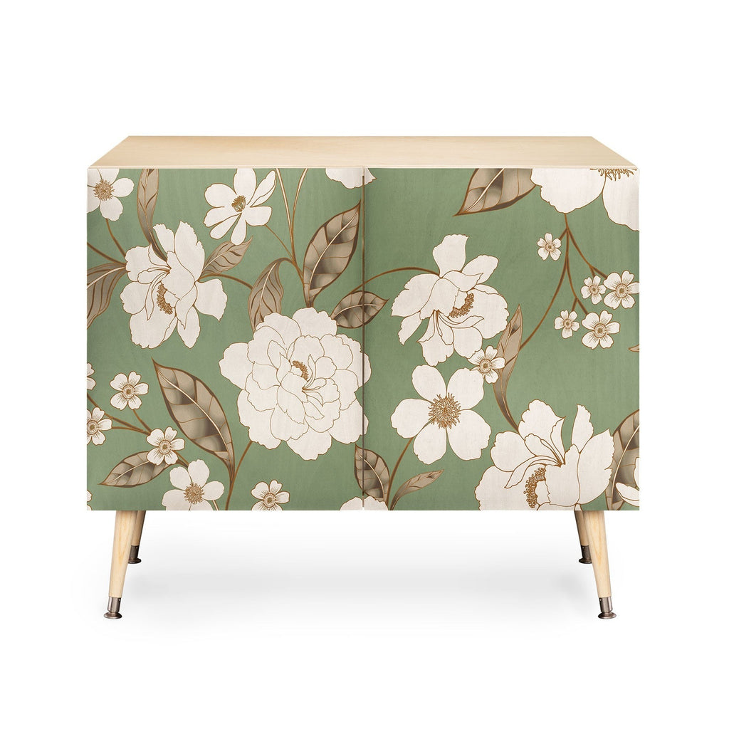 Gabriela Fuente Olive Floral Roberta Credenza