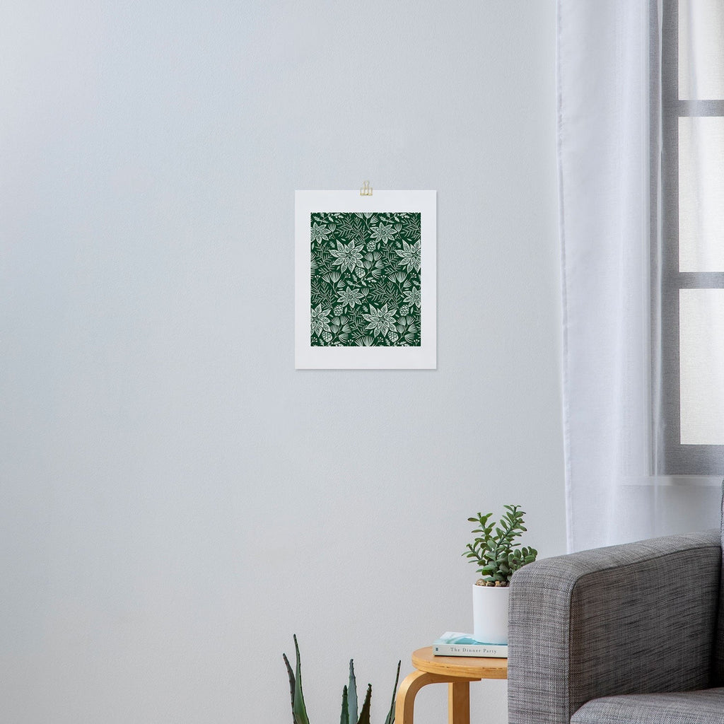 Pimlada Phuapradit Christmas Poinsettia Art Print