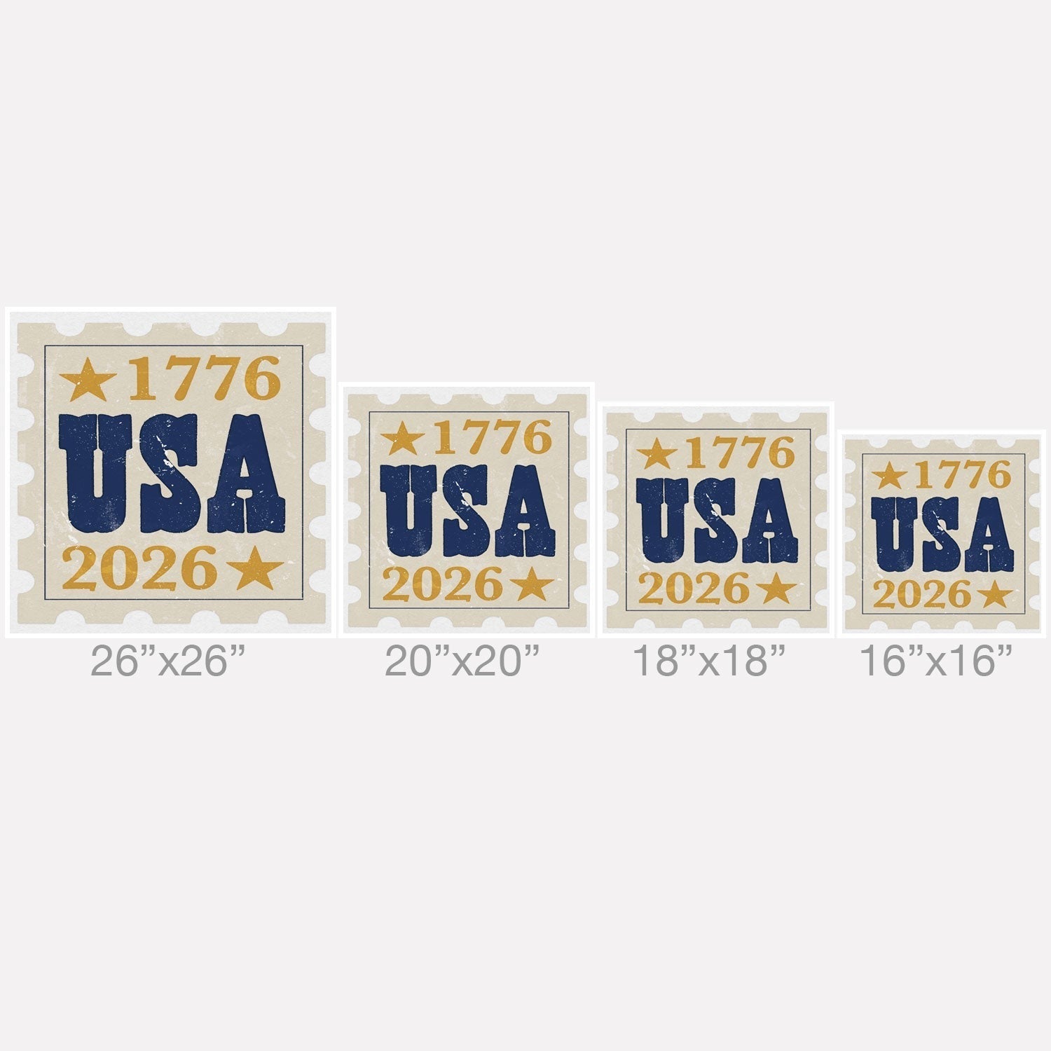 DENY Designs USA Stamp Outdoor Throw Pillow