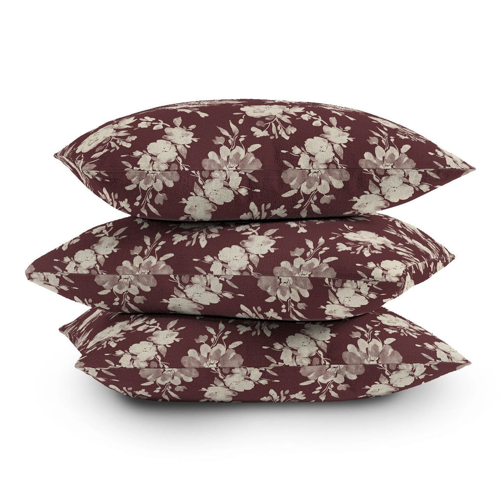 Marta Barragan Camarasa Antique Petal Romance Outdoor Throw Pillow