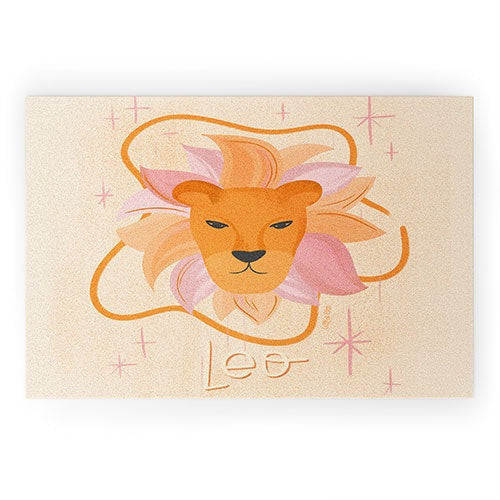 Little Om Zodiac Signs Leo Welcome Mat