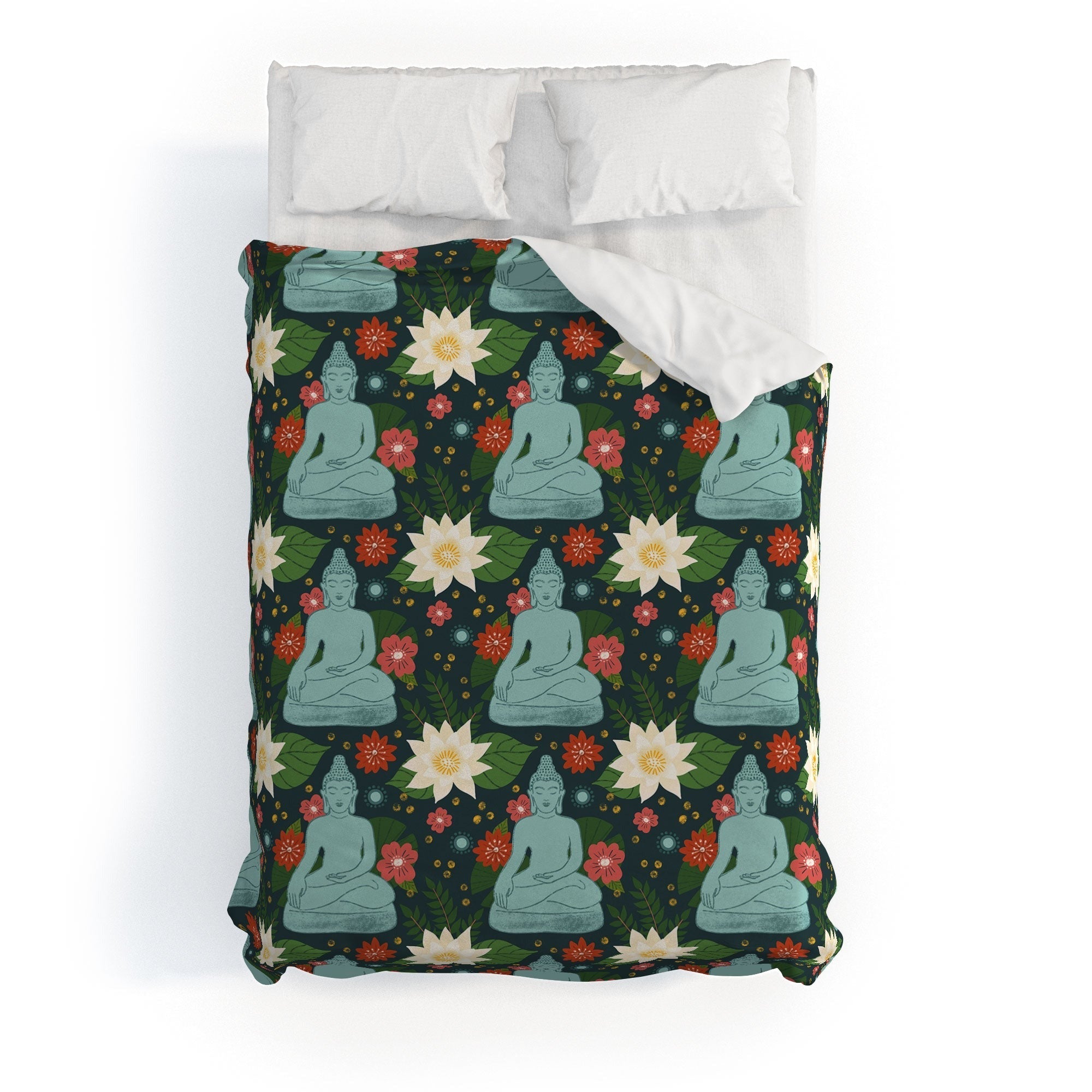 Design by Spark Meditating Lotus Buddha Duvet Cover