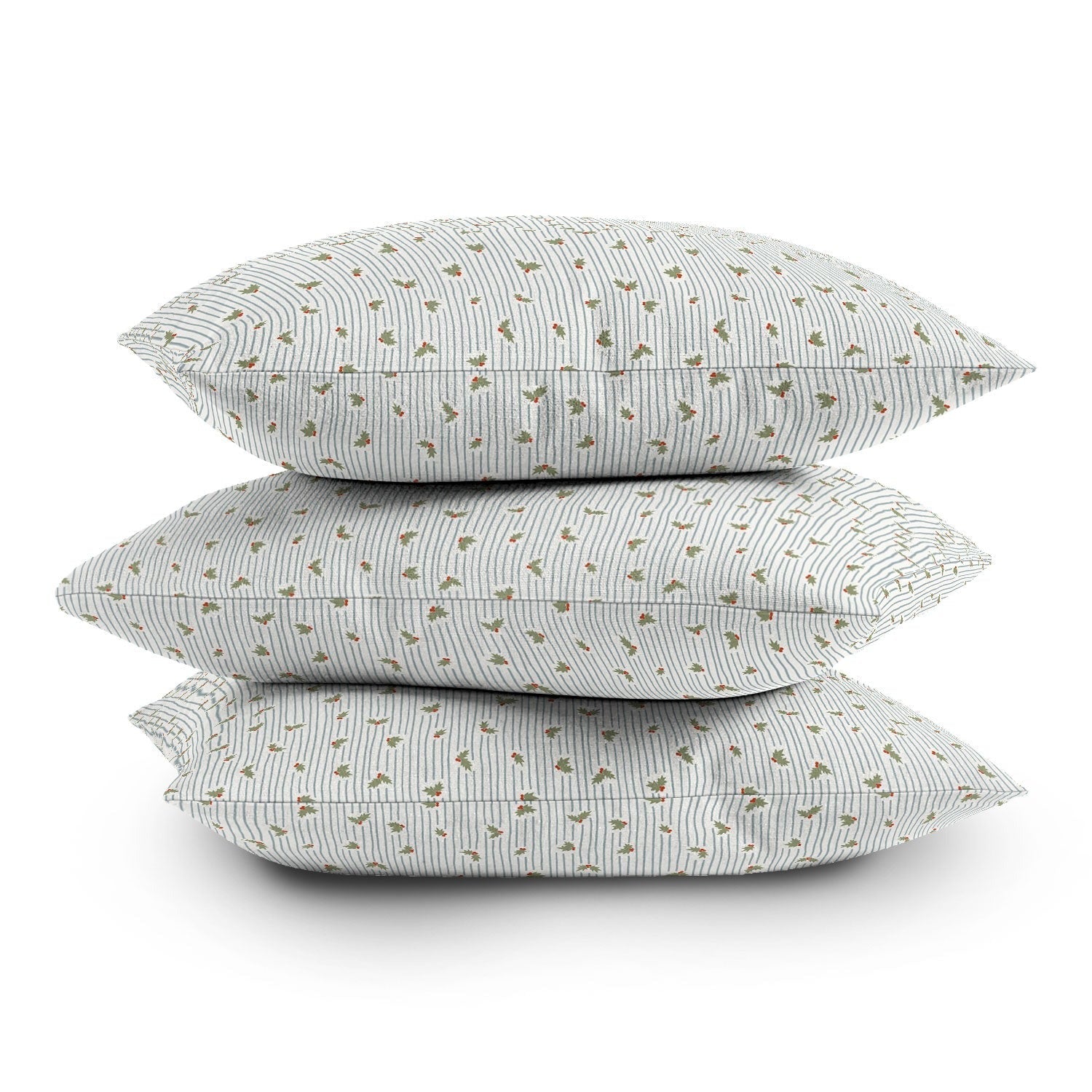CoastL Studio Hand Drawn Holly Stripe Outdoor Throw Pillow